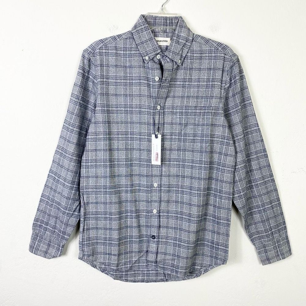 NWT Taylor Stitch the Jack in Slate Plaid Long Sleeve Button Up Shirt Size XS